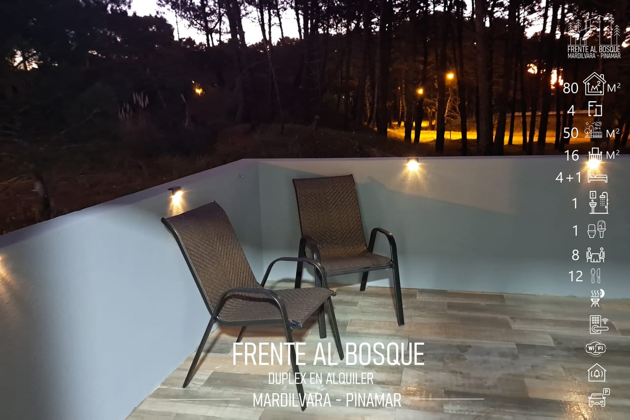 Terraza privada con vista al bosque